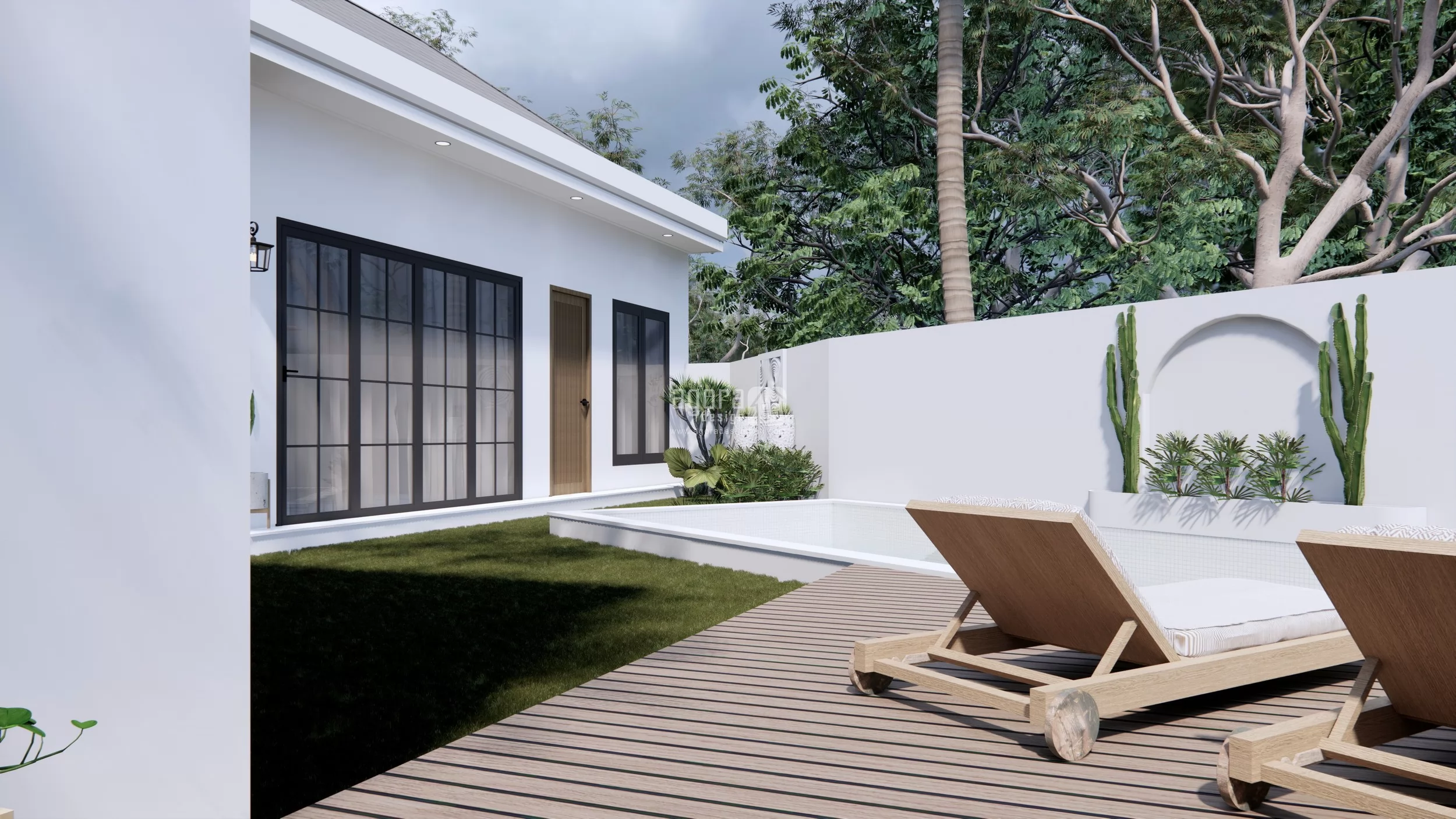 Desain Rumah Tropis Dengan Kolam Renang