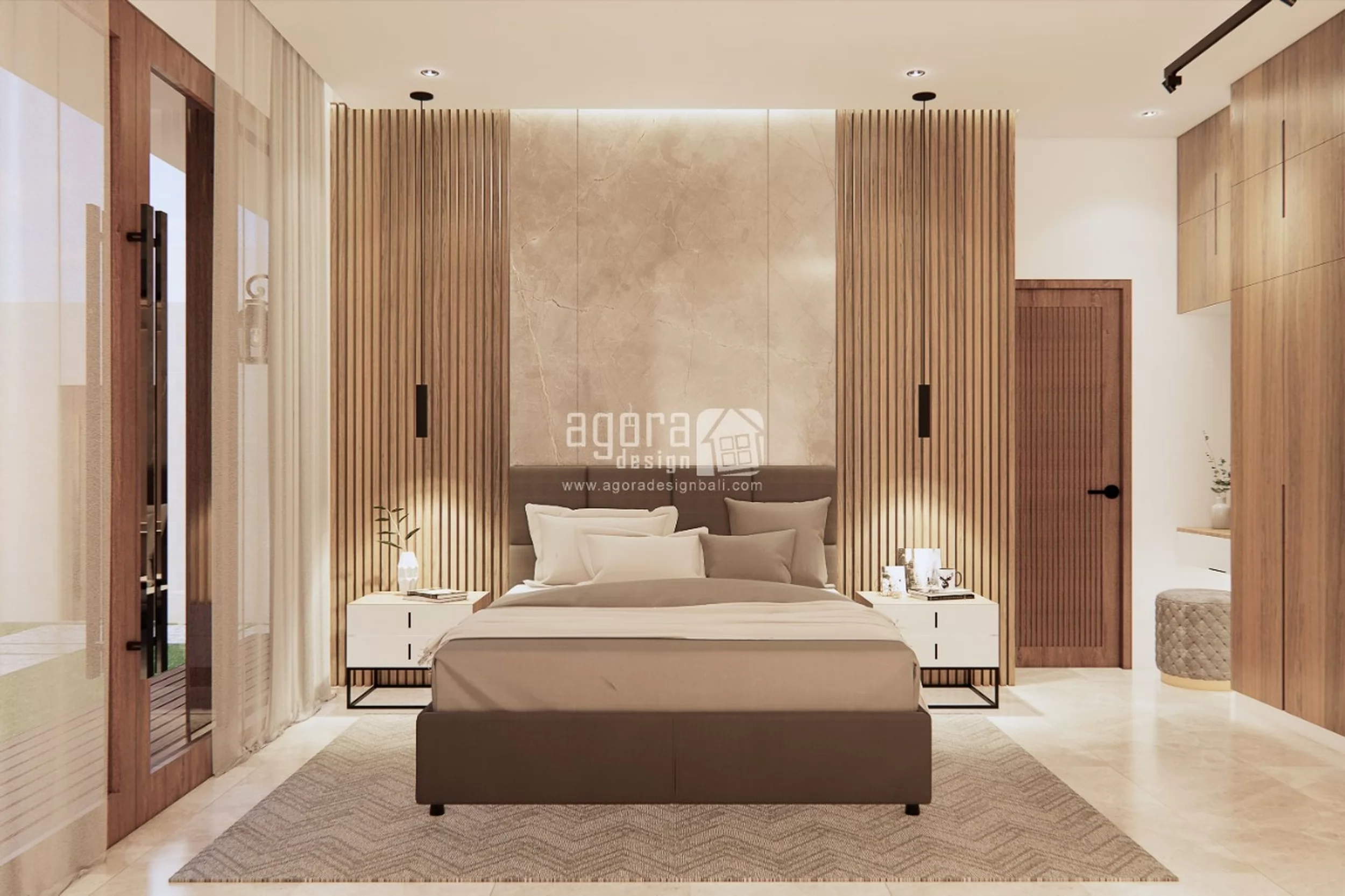 Desain Ruang Tidur 1 Rumah Bali Modern