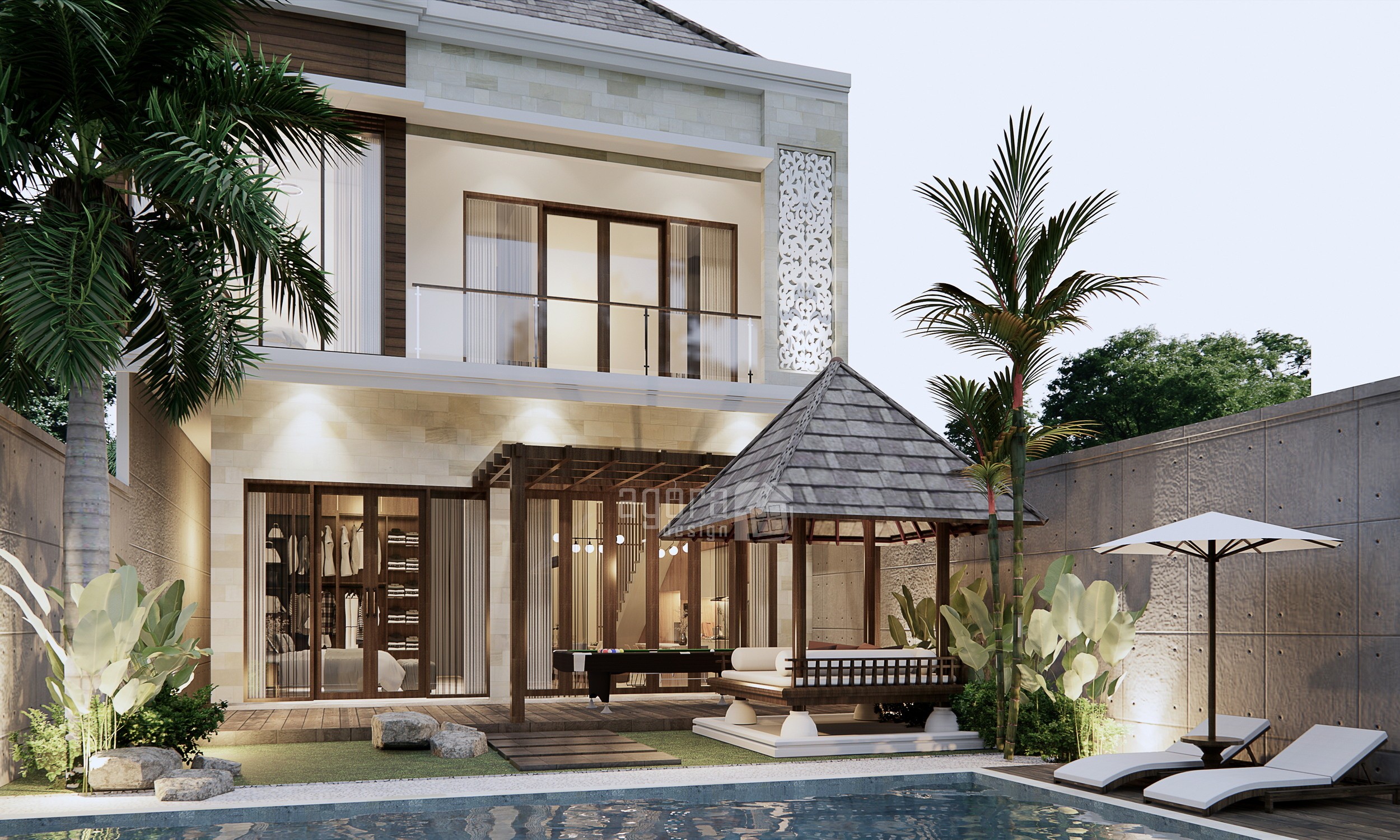 Desain Rumah Modern Surabaya Dengan Gazebo