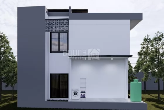 Rumah Modern Exterior Belakang