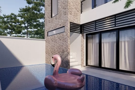 Desain Rumah Modern dengan Kolam Renang