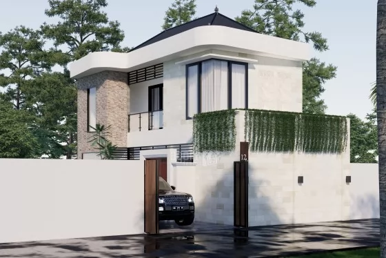 Desain Rumah 2 Lantai Modern Kontemporer Dalung Bali