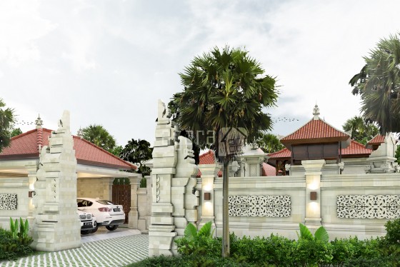 Desain Rumah Bali Tampak Depan