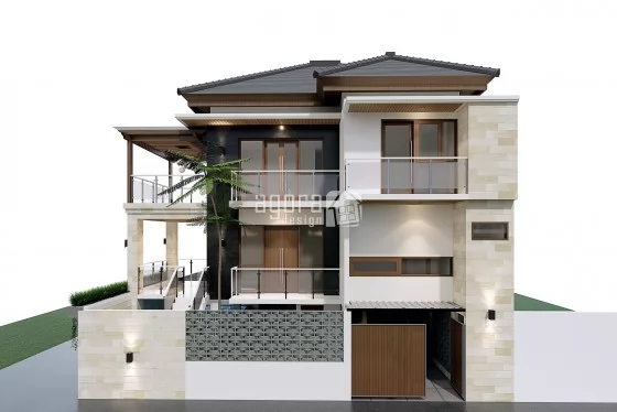 Desain Rumah 3 Lantai dengan Lift