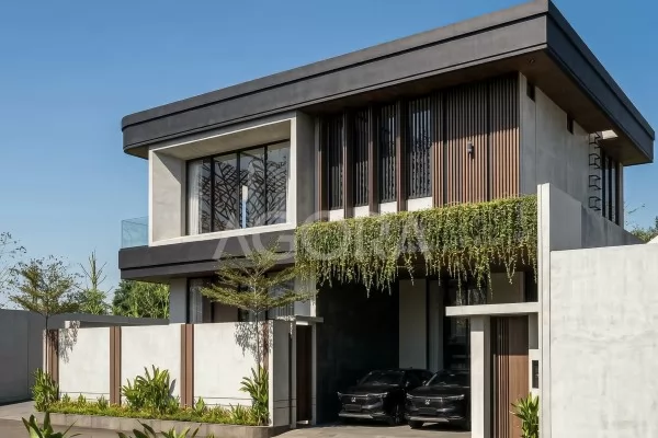 Fasad Rumah Modern Tropis