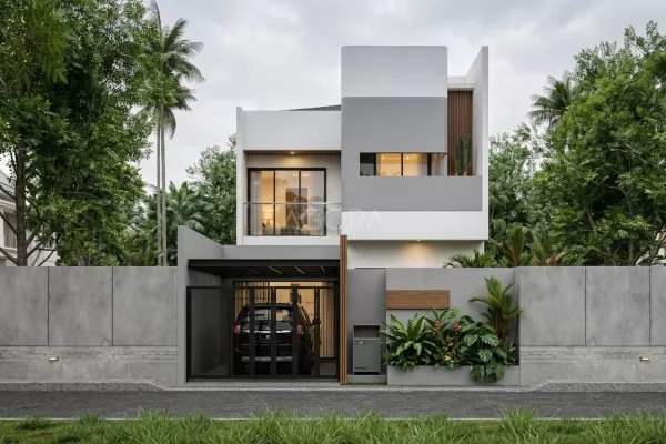 Desain Arsitek Rumah Industrial Minimalis di Tengah Kota Denpasar