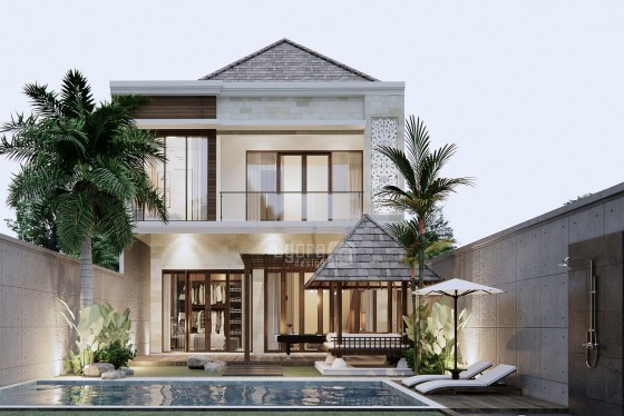 Desain Rumah Modern Surabaya Tampak Belakang