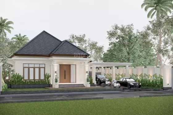 Desain Rumah Modern Tropis 1 Lantai 6 Kamar Lampung