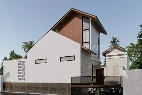 Desain Rumah Modern Kontemporer 2 Lantai 3 Kamar Denpasar Bali