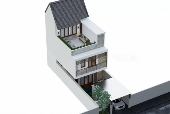 Desain Rumah Modern Lantai 3