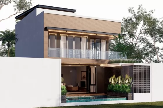 Desain Rumah Modern dengan Kolam Renang