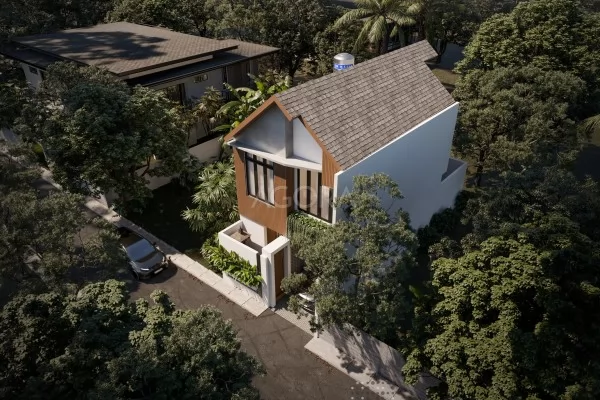 Rumah 2 Lantai Bergaya Tropis Modern 2 Kamar Kerobokan