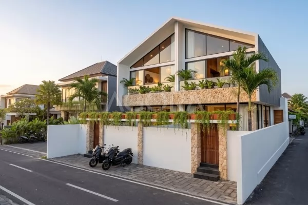 Desain Arsitek Villa Modern Tropis dengan Fasad Ikonik