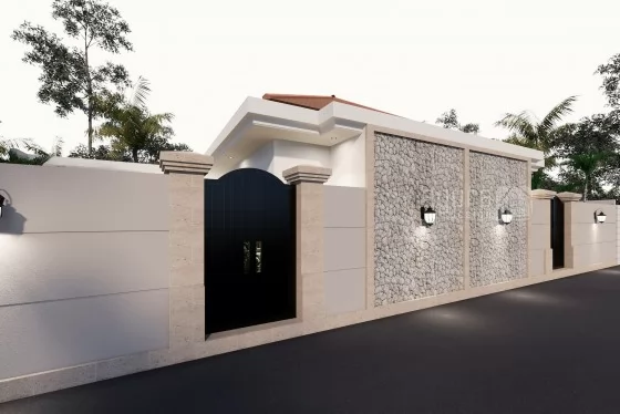 Desain Villa 1 Lantai 4 Kamar Mediterania Canggu Bali