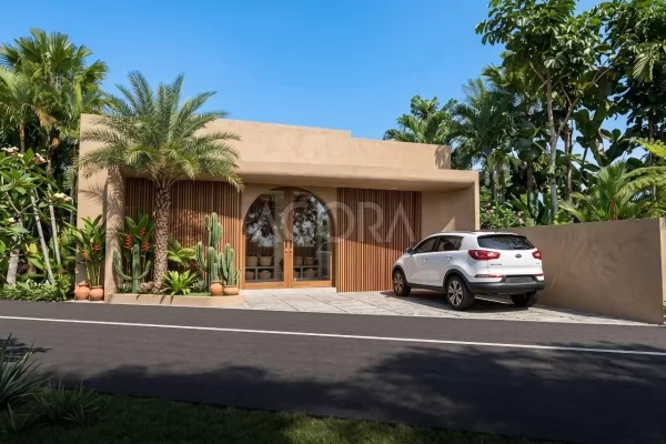 Desain Arsitek Villa Kembar Tropis Modern Yogyakarta